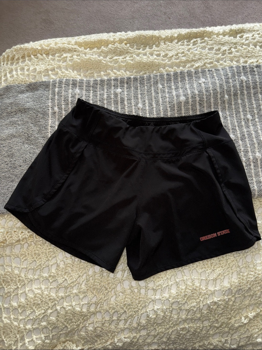 Boxercraft Black Women’s Athletic Shorts with Oregon State Logo